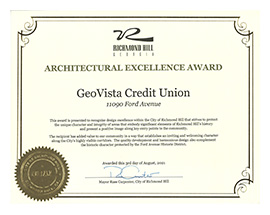 GeoVista Credit Union - Architectural Award